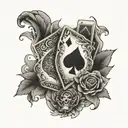 two aces tattoo design idea