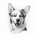 Dog tattoo design idea