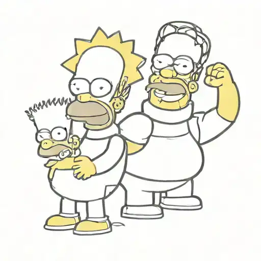 Simpsons tattoo design idea