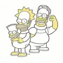 Simpsons tattoo design idea