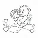 care bear tattoo design idea