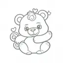 care bear tattoo design idea