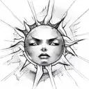  sun tattoo design idea