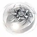  sun tattoo design idea