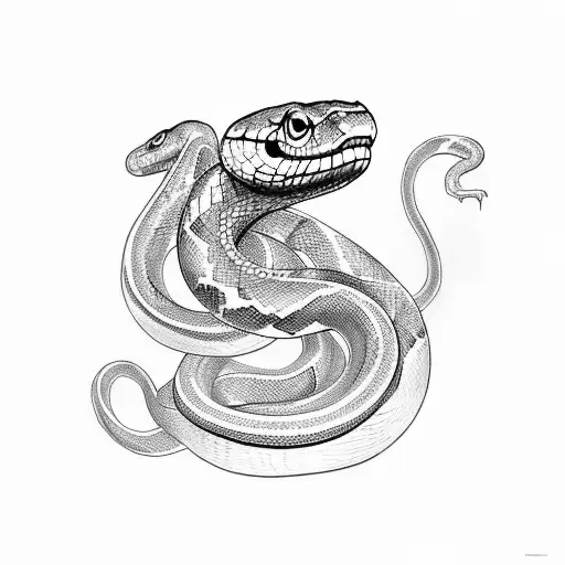 Dotwork Snake Gucci Tattoo Idea - BlackInk AI