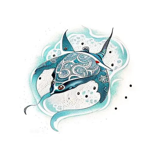 Manta Stingray tattoo design idea