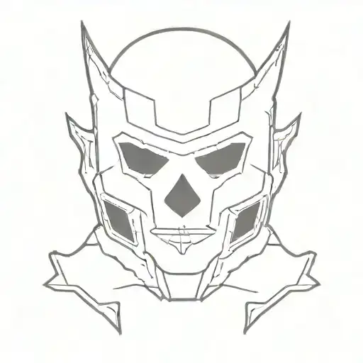 ghost ski mask tattoo design idea