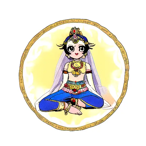 Shree Krishna  tattoo design idea