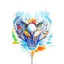 Eagle and Tiger tattoo design idea