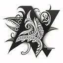 name written inside polynesian tattoo tattoo design idea