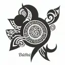 name written inside polynesian tattoo tattoo design idea