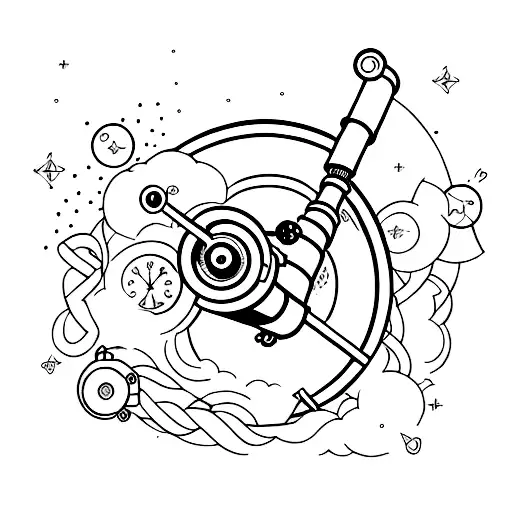 telescope tattoo design idea