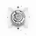 A creative design combining the number 0530 and a domino tattoo design idea