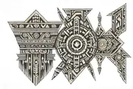 Aztec band tattoo tattoo design idea