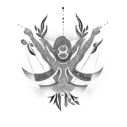 dancing with friends  tattoo design idea