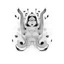 dancing with friends  tattoo design idea