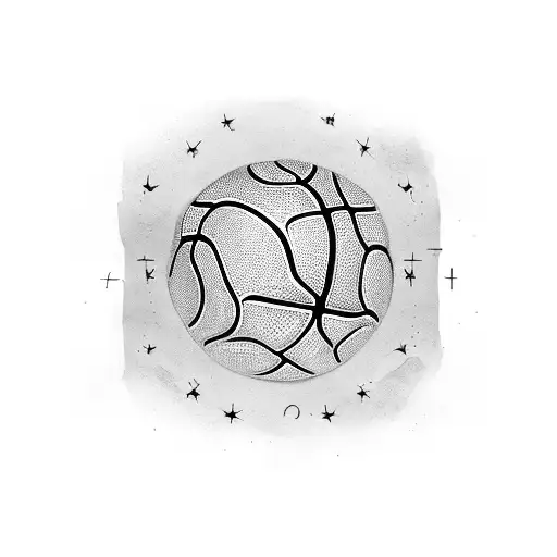 Basketball court with Allen Iverson's jersey hanging on the wall tattoo design idea