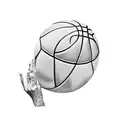A dotwork portrait of Allen Iverson dribbling a basketball tattoo design idea