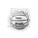 A dotwork portrait of Allen Iverson dribbling a basketball tattoo design idea