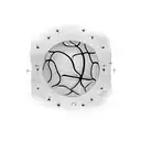 Basketball court with Allen Iverson's jersey hanging on the wall tattoo design idea