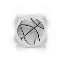 Basketball court with Allen Iverson's jersey hanging on the wall tattoo design idea