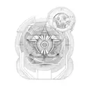 falling vitruvian tattoo design idea