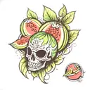 melon meal tattoo design idea