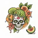melon meal tattoo design idea
