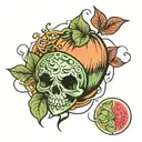 melon meal tattoo design idea
