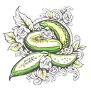 cucumber meal tattoo design idea