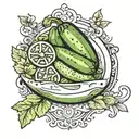 cucumber meal tattoo design idea