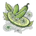 cucumber meal tattoo design idea