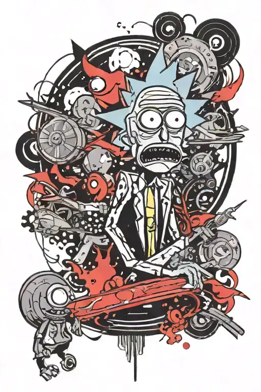 Rick and Morty tattoo design idea
