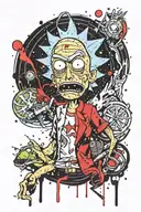 Rick and Morty tattoo design idea