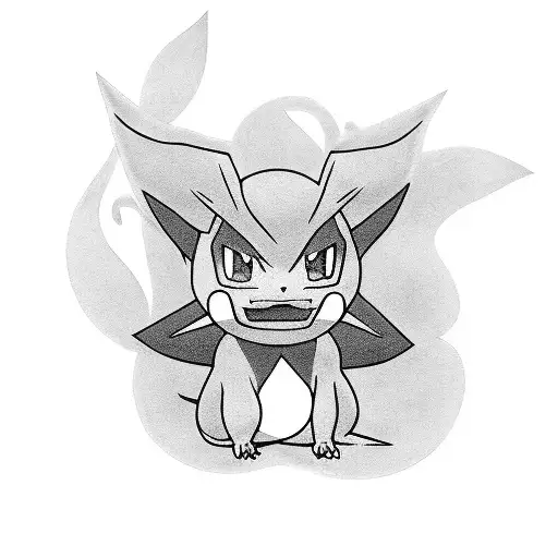 a Pokémon sad for his granny dead tattoo design idea