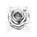 rose flash  tattoo design idea