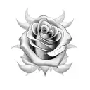 rose flash  tattoo design idea