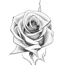 rose flash  tattoo design idea