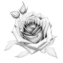 rose flash  tattoo design idea