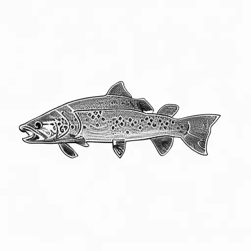 a brown trout tattoo design idea