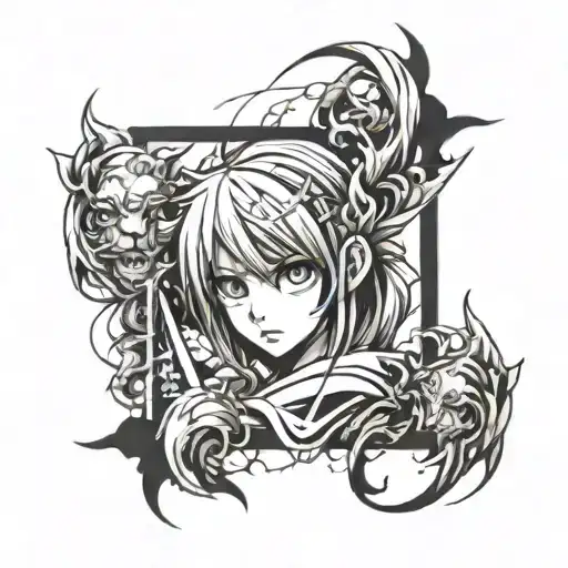 anime inspired tattoo tattoo design idea