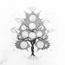 pulsar map and a giving tree half sleeve tattoo design idea