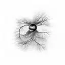 pulsar map and a giving tree half sleeve tattoo design idea