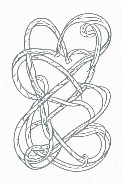 heart infinity symbol intertwined tattoo design idea