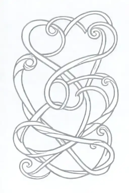 heart infinity symbol intertwined tattoo design idea