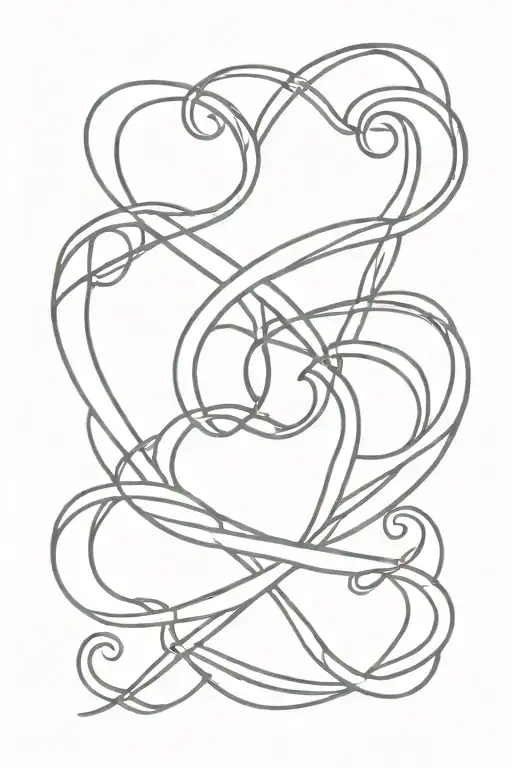 heart infinity symbol intertwined tattoo design idea