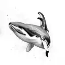 killer whale tattoo design idea