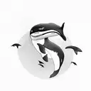 killer whale tattoo design idea