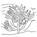 palm and cedar tree connected at roots  tattoo design idea