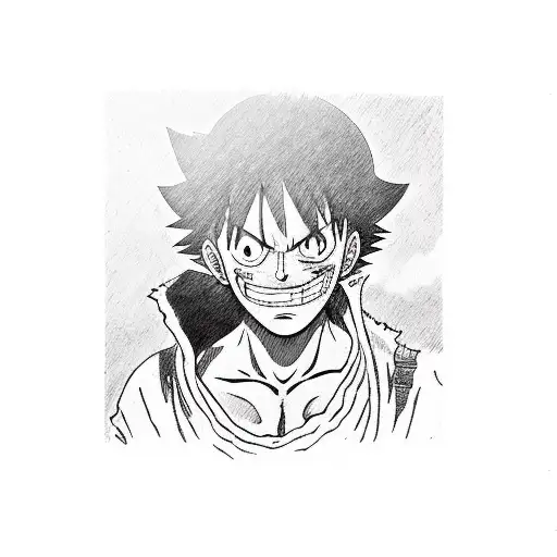 Luffy  one piece tattoo design idea